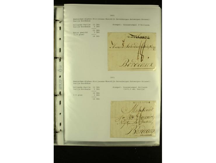 1587/1860, umfangreiche Sammlung Transitpost mit ca. 245 Briefen, Schwerpunkt bei der Post aus Belgien, Holland, Russland und