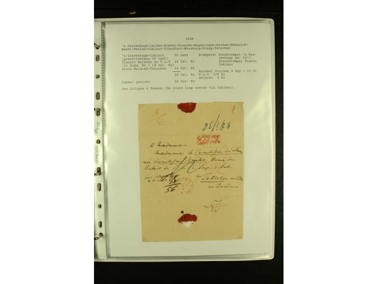 1587/1860, umfangreiche Sammlung Transitpost mit ca. 245 Briefen, Schwerpunkt bei der Post aus Belgien, Holland, Russland und