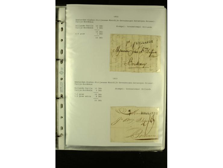 1587/1860, umfangreiche Sammlung Transitpost mit ca. 245 Briefen, Schwerpunkt bei der Post aus Belgien, Holland, Russland und
