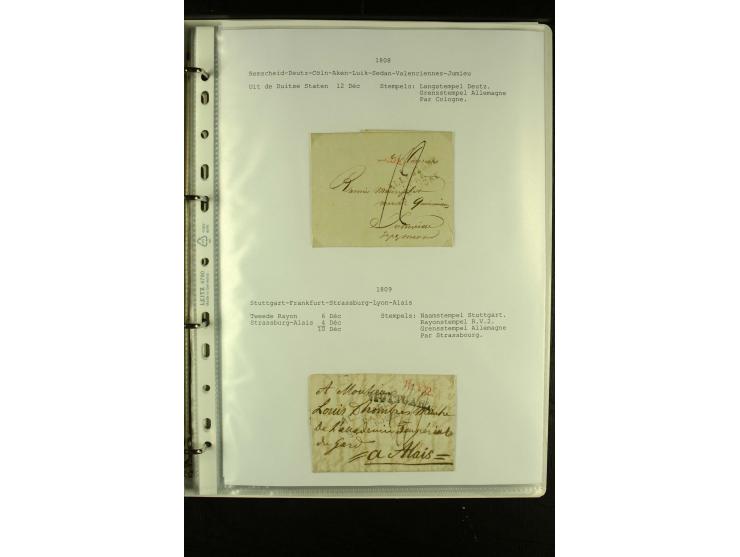 1587/1860, umfangreiche Sammlung Transitpost mit ca. 245 Briefen, Schwerpunkt bei der Post aus Belgien, Holland, Russland und