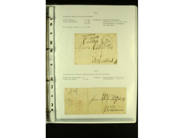1587/1860, umfangreiche Sammlung Transitpost mit ca. 245 Briefen, Schwerpunkt bei der Post aus Belgien, Holland, Russland und