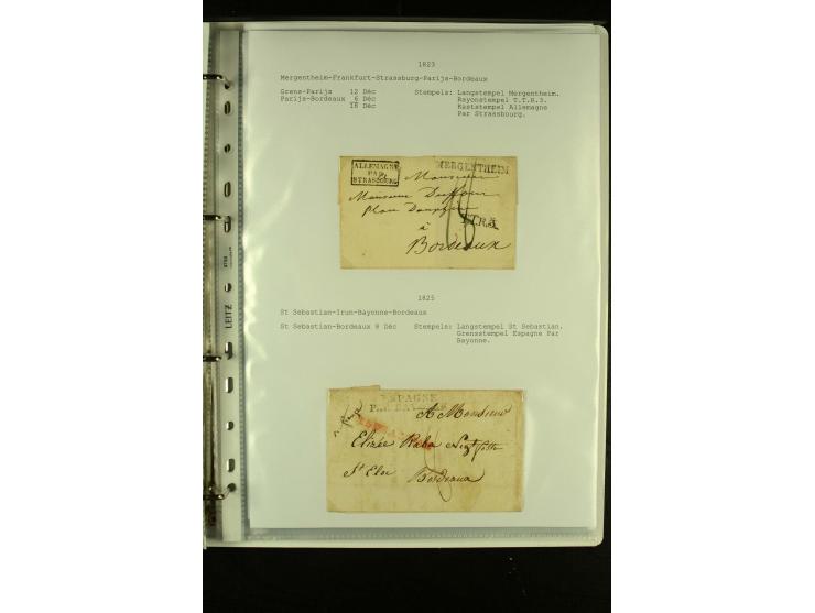 1587/1860, umfangreiche Sammlung Transitpost mit ca. 245 Briefen, Schwerpunkt bei der Post aus Belgien, Holland, Russland und