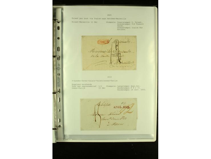 1587/1860, umfangreiche Sammlung Transitpost mit ca. 245 Briefen, Schwerpunkt bei der Post aus Belgien, Holland, Russland und