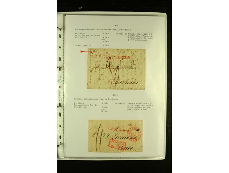 1587/1860, umfangreiche Sammlung Transitpost mit ca. 245 Briefen, Schwerpunkt bei der Post aus Belgien, Holland, Russland und