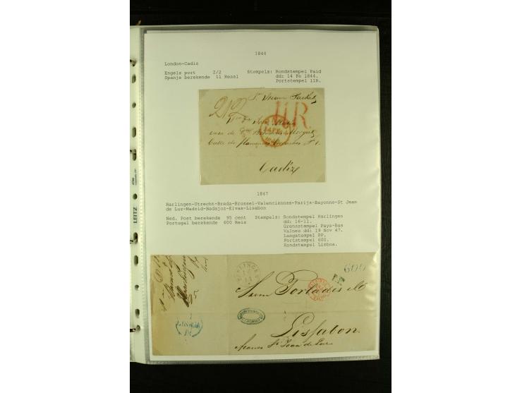 1587/1860, umfangreiche Sammlung Transitpost mit ca. 245 Briefen, Schwerpunkt bei der Post aus Belgien, Holland, Russland und