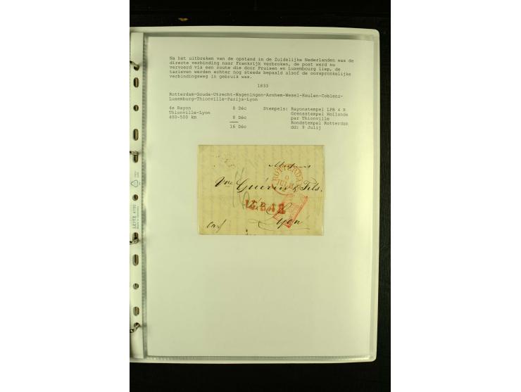 1587/1860, umfangreiche Sammlung Transitpost mit ca. 245 Briefen, Schwerpunkt bei der Post aus Belgien, Holland, Russland und
