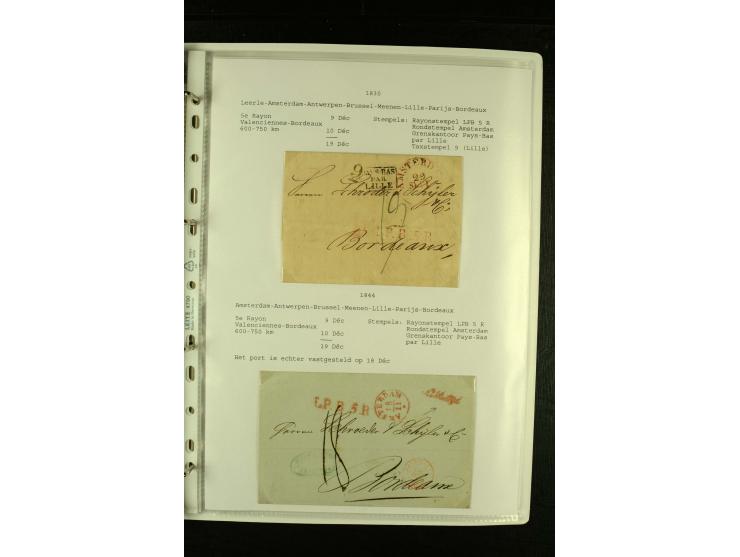 1587/1860, umfangreiche Sammlung Transitpost mit ca. 245 Briefen, Schwerpunkt bei der Post aus Belgien, Holland, Russland und