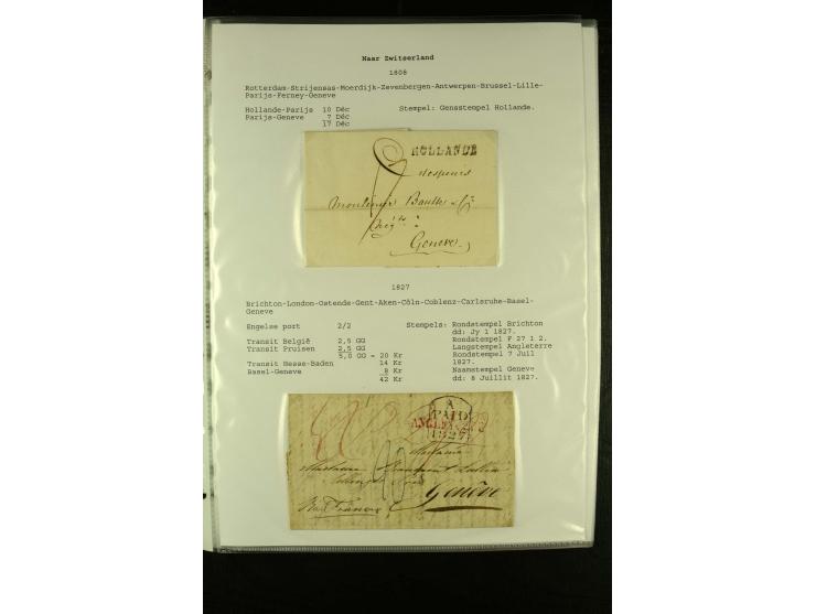 1587/1860, umfangreiche Sammlung Transitpost mit ca. 245 Briefen, Schwerpunkt bei der Post aus Belgien, Holland, Russland und
