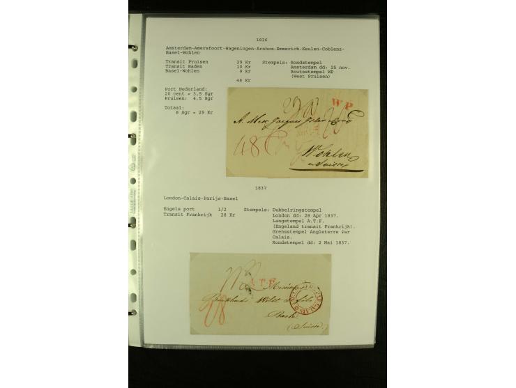 1587/1860, umfangreiche Sammlung Transitpost mit ca. 245 Briefen, Schwerpunkt bei der Post aus Belgien, Holland, Russland und