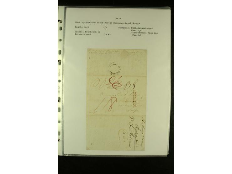 1587/1860, umfangreiche Sammlung Transitpost mit ca. 245 Briefen, Schwerpunkt bei der Post aus Belgien, Holland, Russland und