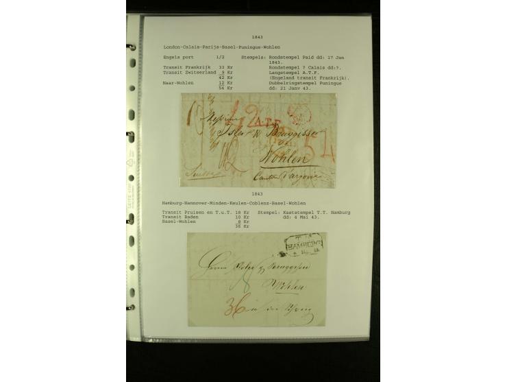 1587/1860, umfangreiche Sammlung Transitpost mit ca. 245 Briefen, Schwerpunkt bei der Post aus Belgien, Holland, Russland und