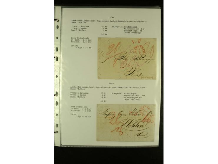 1587/1860, umfangreiche Sammlung Transitpost mit ca. 245 Briefen, Schwerpunkt bei der Post aus Belgien, Holland, Russland und
