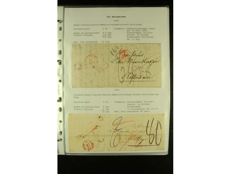 1587/1860, umfangreiche Sammlung Transitpost mit ca. 245 Briefen, Schwerpunkt bei der Post aus Belgien, Holland, Russland und
