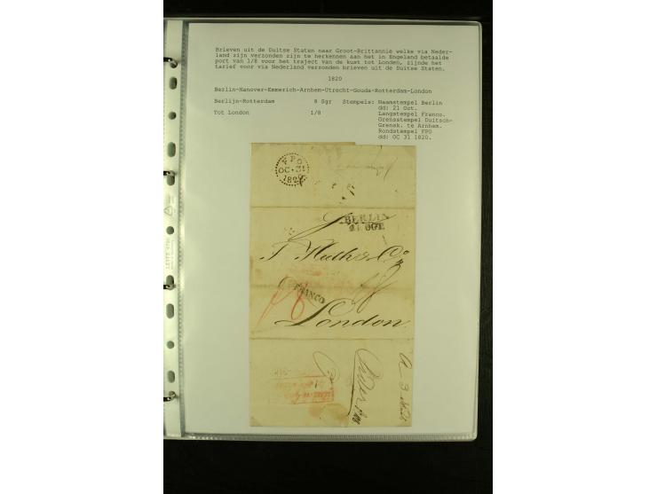 1587/1860, umfangreiche Sammlung Transitpost mit ca. 245 Briefen, Schwerpunkt bei der Post aus Belgien, Holland, Russland und