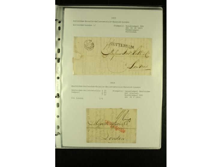 1587/1860, umfangreiche Sammlung Transitpost mit ca. 245 Briefen, Schwerpunkt bei der Post aus Belgien, Holland, Russland und