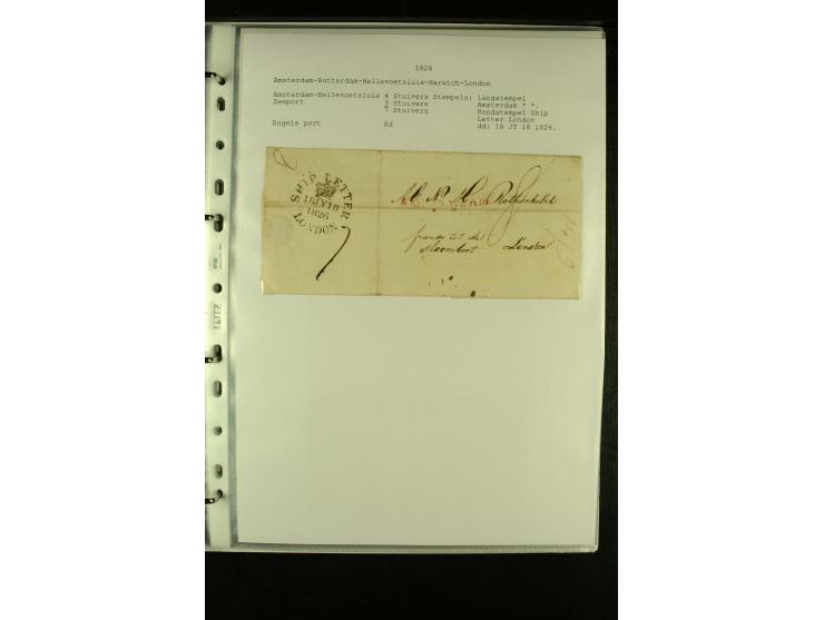 1587/1860, umfangreiche Sammlung Transitpost mit ca. 245 Briefen, Schwerpunkt bei der Post aus Belgien, Holland, Russland und