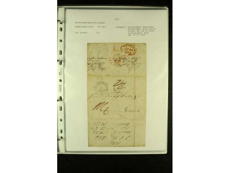 1587/1860, umfangreiche Sammlung Transitpost mit ca. 245 Briefen, Schwerpunkt bei der Post aus Belgien, Holland, Russland und
