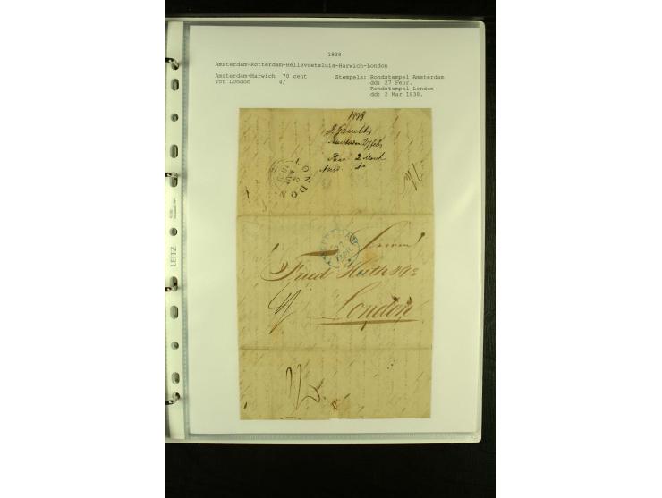 1587/1860, umfangreiche Sammlung Transitpost mit ca. 245 Briefen, Schwerpunkt bei der Post aus Belgien, Holland, Russland und