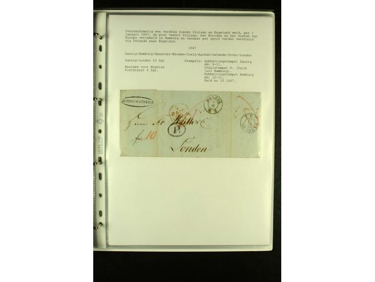 1587/1860, umfangreiche Sammlung Transitpost mit ca. 245 Briefen, Schwerpunkt bei der Post aus Belgien, Holland, Russland und