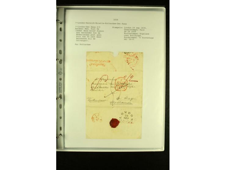 1587/1860, umfangreiche Sammlung Transitpost mit ca. 245 Briefen, Schwerpunkt bei der Post aus Belgien, Holland, Russland und