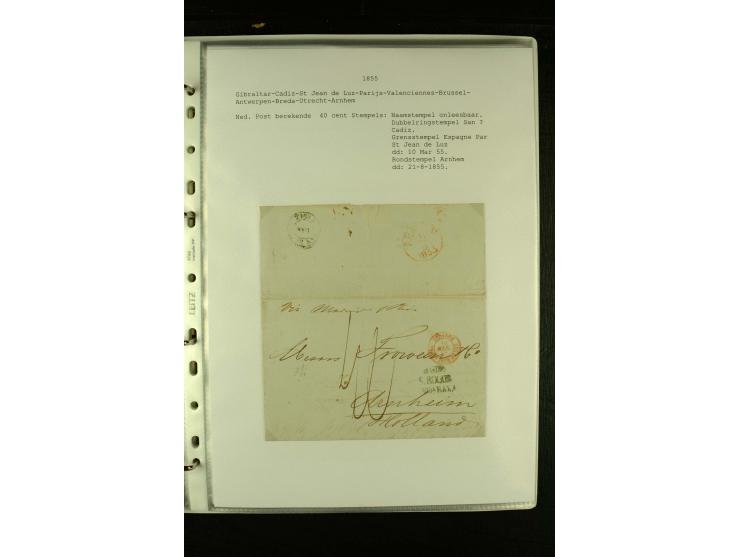 1587/1860, umfangreiche Sammlung Transitpost mit ca. 245 Briefen, Schwerpunkt bei der Post aus Belgien, Holland, Russland und