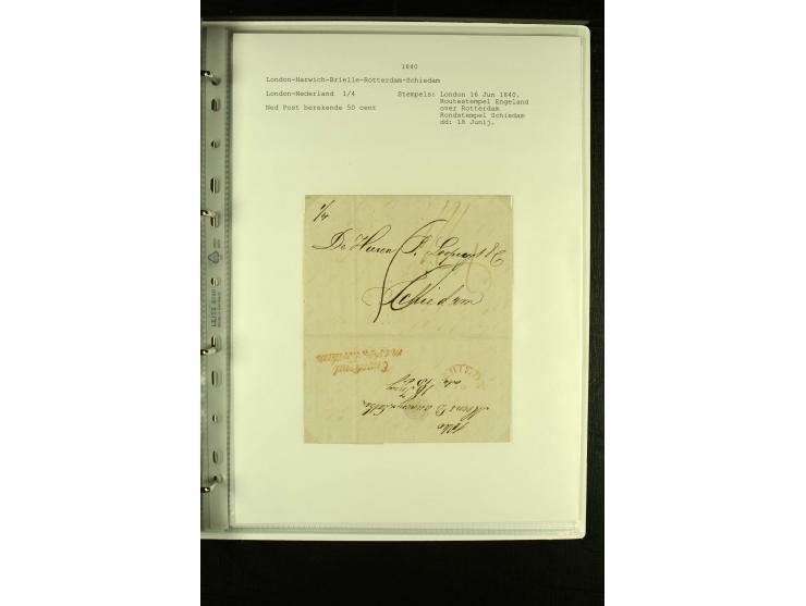 1587/1860, umfangreiche Sammlung Transitpost mit ca. 245 Briefen, Schwerpunkt bei der Post aus Belgien, Holland, Russland und