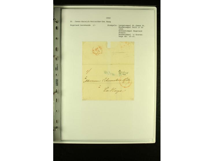 1587/1860, umfangreiche Sammlung Transitpost mit ca. 245 Briefen, Schwerpunkt bei der Post aus Belgien, Holland, Russland und