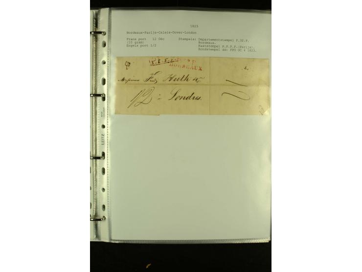 1587/1860, umfangreiche Sammlung Transitpost mit ca. 245 Briefen, Schwerpunkt bei der Post aus Belgien, Holland, Russland und