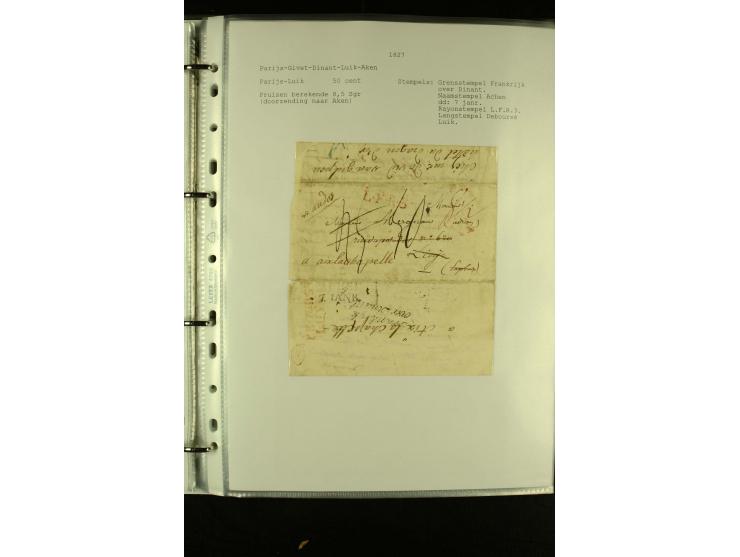 1587/1860, umfangreiche Sammlung Transitpost mit ca. 245 Briefen, Schwerpunkt bei der Post aus Belgien, Holland, Russland und