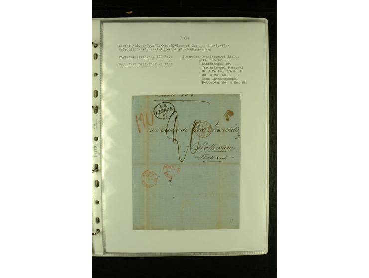 1587/1860, umfangreiche Sammlung Transitpost mit ca. 245 Briefen, Schwerpunkt bei der Post aus Belgien, Holland, Russland und