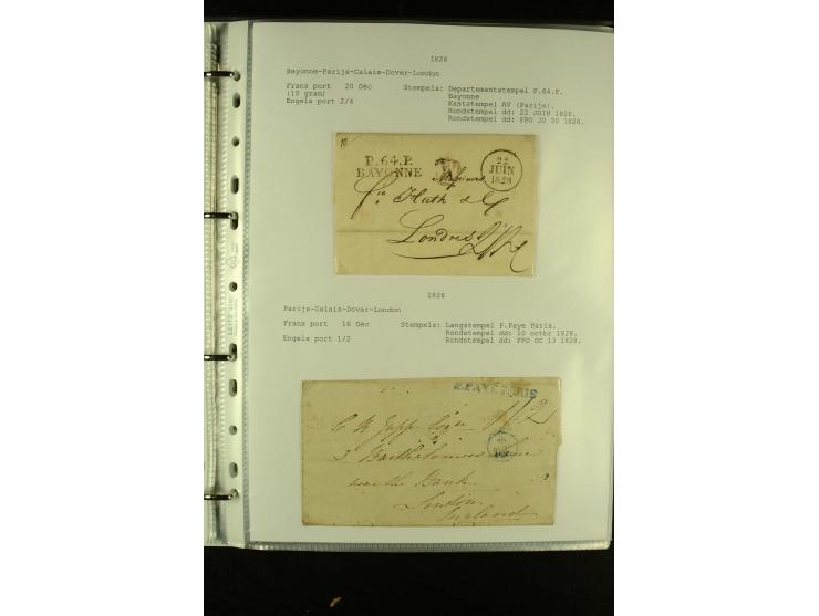 1587/1860, umfangreiche Sammlung Transitpost mit ca. 245 Briefen, Schwerpunkt bei der Post aus Belgien, Holland, Russland und