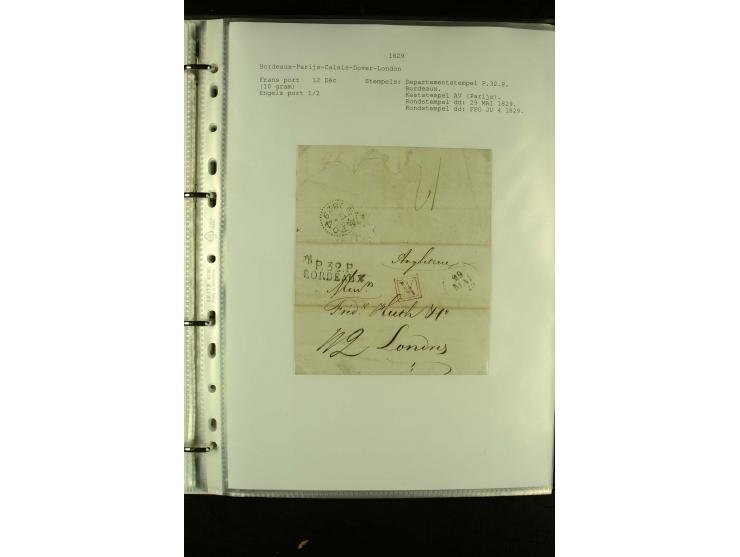 1587/1860, umfangreiche Sammlung Transitpost mit ca. 245 Briefen, Schwerpunkt bei der Post aus Belgien, Holland, Russland und