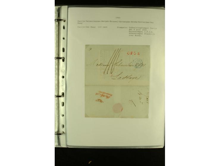 1587/1860, umfangreiche Sammlung Transitpost mit ca. 245 Briefen, Schwerpunkt bei der Post aus Belgien, Holland, Russland und