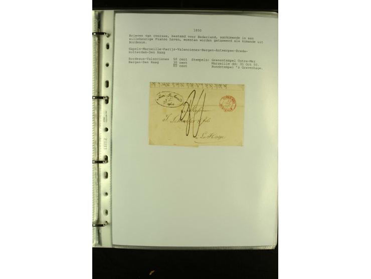 1587/1860, umfangreiche Sammlung Transitpost mit ca. 245 Briefen, Schwerpunkt bei der Post aus Belgien, Holland, Russland und