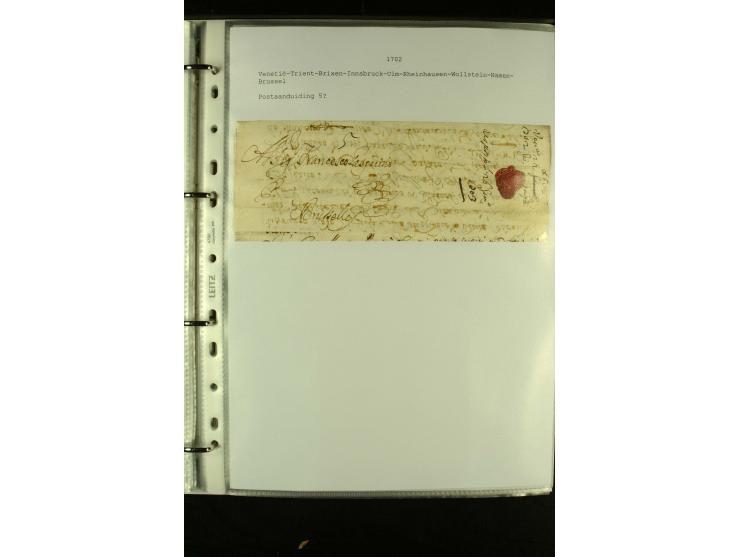 1587/1860, umfangreiche Sammlung Transitpost mit ca. 245 Briefen, Schwerpunkt bei der Post aus Belgien, Holland, Russland und