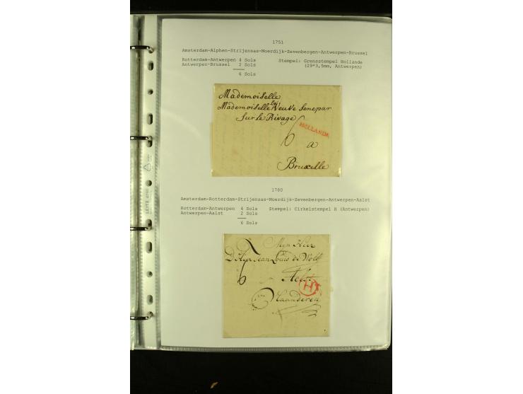 1587/1860, umfangreiche Sammlung Transitpost mit ca. 245 Briefen, Schwerpunkt bei der Post aus Belgien, Holland, Russland und