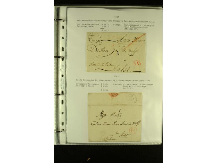 1587/1860, umfangreiche Sammlung Transitpost mit ca. 245 Briefen, Schwerpunkt bei der Post aus Belgien, Holland, Russland und