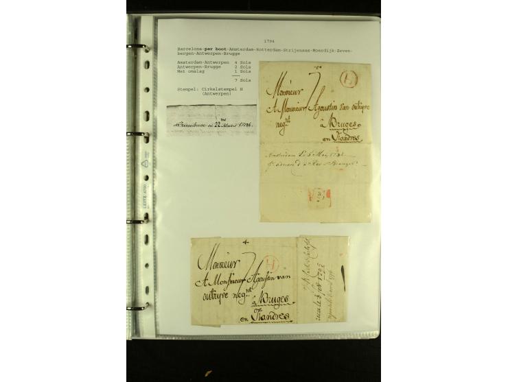 1587/1860, umfangreiche Sammlung Transitpost mit ca. 245 Briefen, Schwerpunkt bei der Post aus Belgien, Holland, Russland und