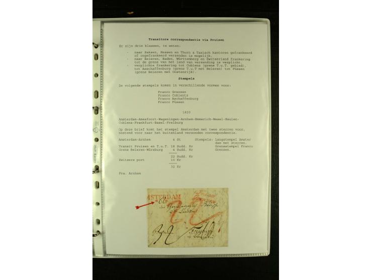 1587/1860, umfangreiche Sammlung Transitpost mit ca. 245 Briefen, Schwerpunkt bei der Post aus Belgien, Holland, Russland und