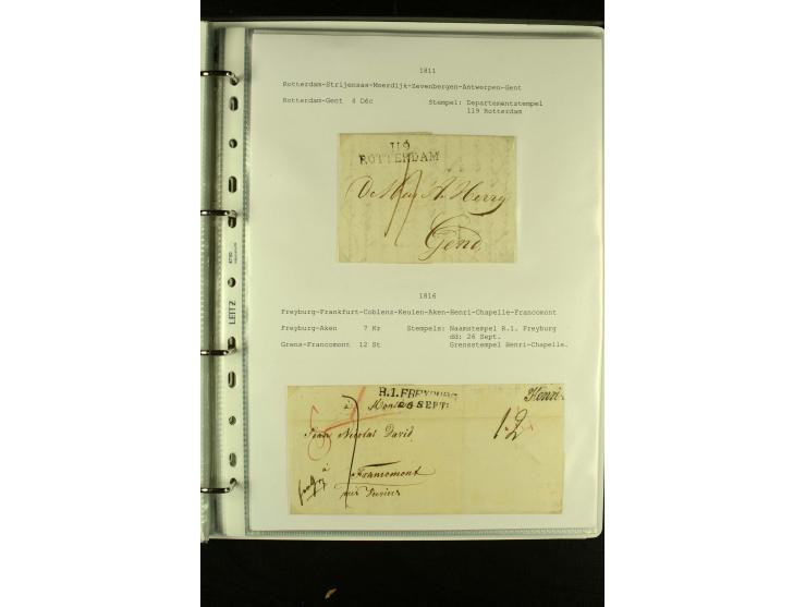 1587/1860, umfangreiche Sammlung Transitpost mit ca. 245 Briefen, Schwerpunkt bei der Post aus Belgien, Holland, Russland und