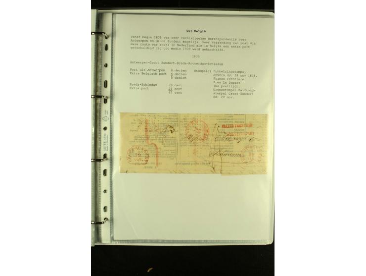 1587/1860, umfangreiche Sammlung Transitpost mit ca. 245 Briefen, Schwerpunkt bei der Post aus Belgien, Holland, Russland und