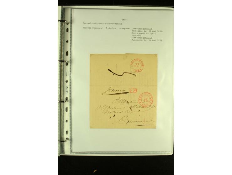 1587/1860, umfangreiche Sammlung Transitpost mit ca. 245 Briefen, Schwerpunkt bei der Post aus Belgien, Holland, Russland und