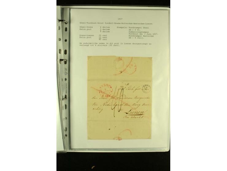 1587/1860, umfangreiche Sammlung Transitpost mit ca. 245 Briefen, Schwerpunkt bei der Post aus Belgien, Holland, Russland und