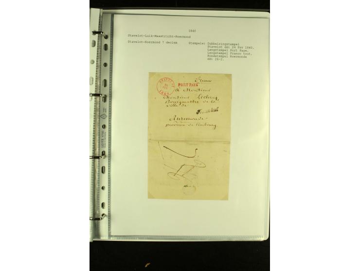 1587/1860, umfangreiche Sammlung Transitpost mit ca. 245 Briefen, Schwerpunkt bei der Post aus Belgien, Holland, Russland und