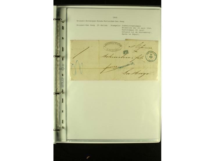 1587/1860, umfangreiche Sammlung Transitpost mit ca. 245 Briefen, Schwerpunkt bei der Post aus Belgien, Holland, Russland und