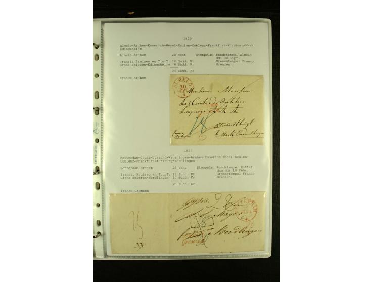 1587/1860, umfangreiche Sammlung Transitpost mit ca. 245 Briefen, Schwerpunkt bei der Post aus Belgien, Holland, Russland und