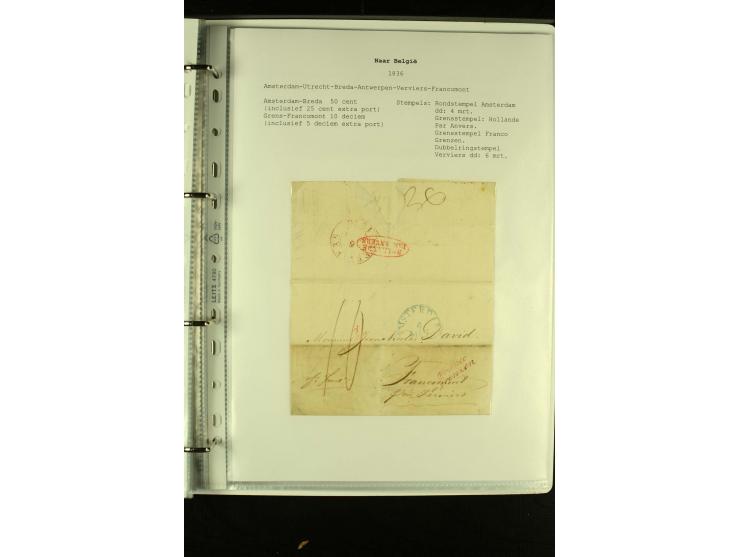 1587/1860, umfangreiche Sammlung Transitpost mit ca. 245 Briefen, Schwerpunkt bei der Post aus Belgien, Holland, Russland und
