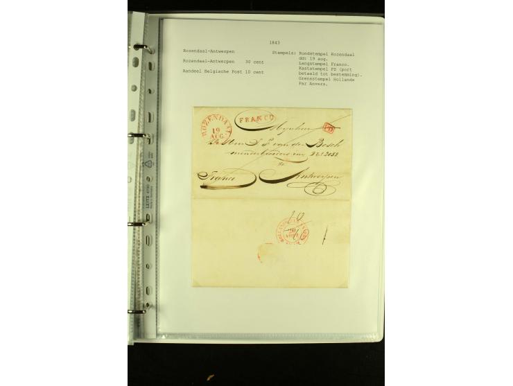 1587/1860, umfangreiche Sammlung Transitpost mit ca. 245 Briefen, Schwerpunkt bei der Post aus Belgien, Holland, Russland und