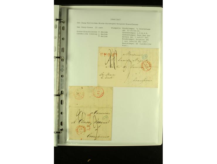1587/1860, umfangreiche Sammlung Transitpost mit ca. 245 Briefen, Schwerpunkt bei der Post aus Belgien, Holland, Russland und