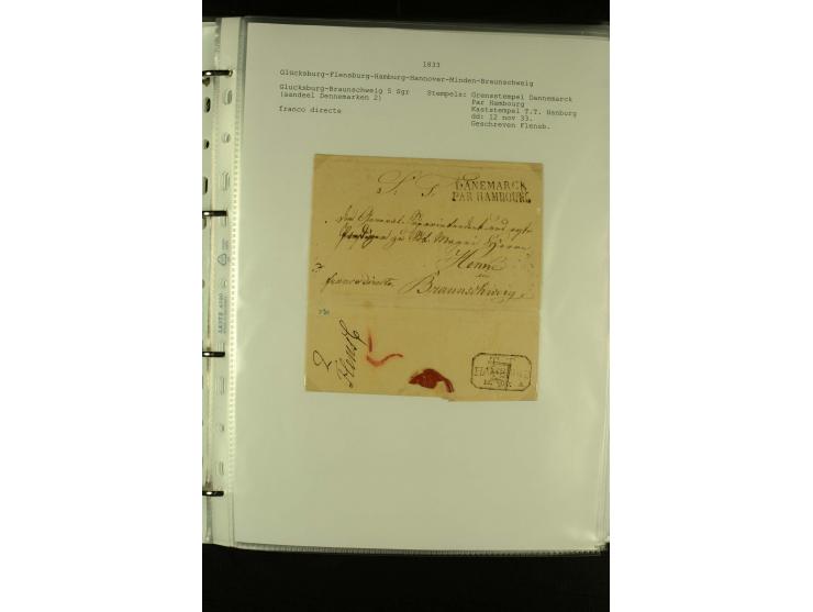 1587/1860, umfangreiche Sammlung Transitpost mit ca. 245 Briefen, Schwerpunkt bei der Post aus Belgien, Holland, Russland und